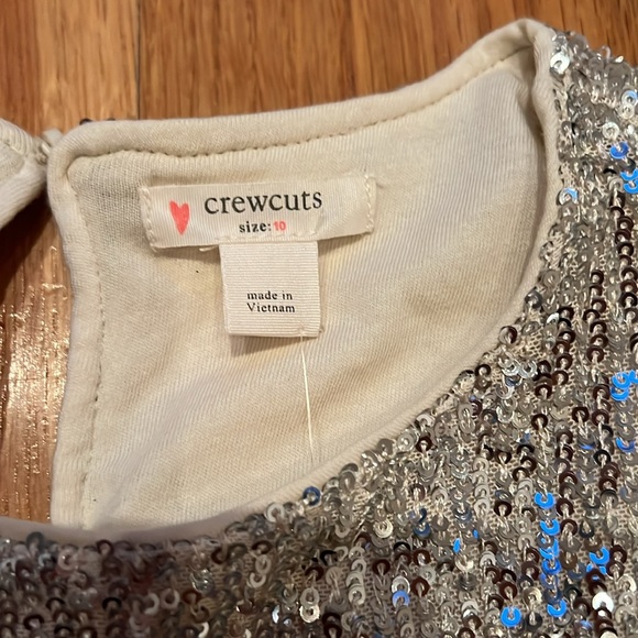 Girls fully lined silver sequin shirt with tags size 10 - Picture 2 of 4